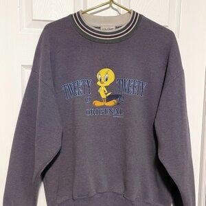 Vintage Velva Sheen looney tunes sweatshirt 1995 USA  XL tweety bird Unisex